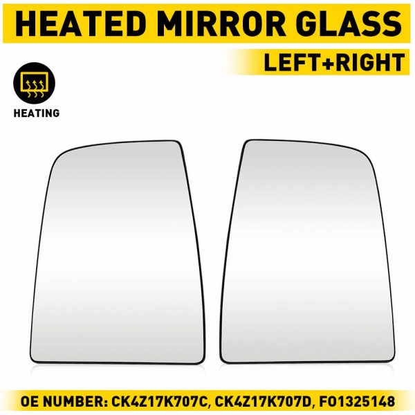 Rearview Side Mirror Glass for 2015-2022 Ford Transit 150 250 350 350HD - Upper & Lower Mirror Glass - Image 16