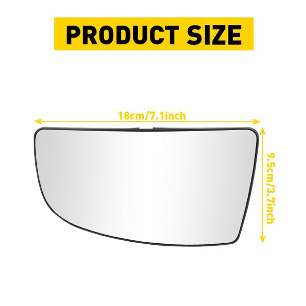 Rearview Side Mirror Glass for 2015-2022 Ford Transit 150 250 350 350HD - Upper & Lower Mirror Glass - Image 8