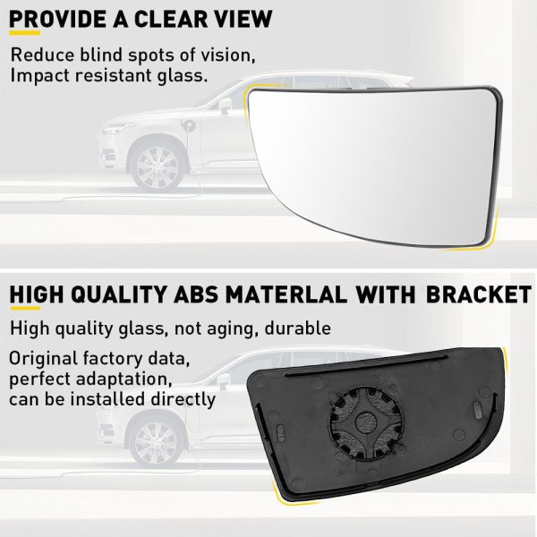Rearview Side Mirror Glass for 2015-2022 Ford Transit 150 250 350 350HD - Upper & Lower Mirror Glass - Image 7