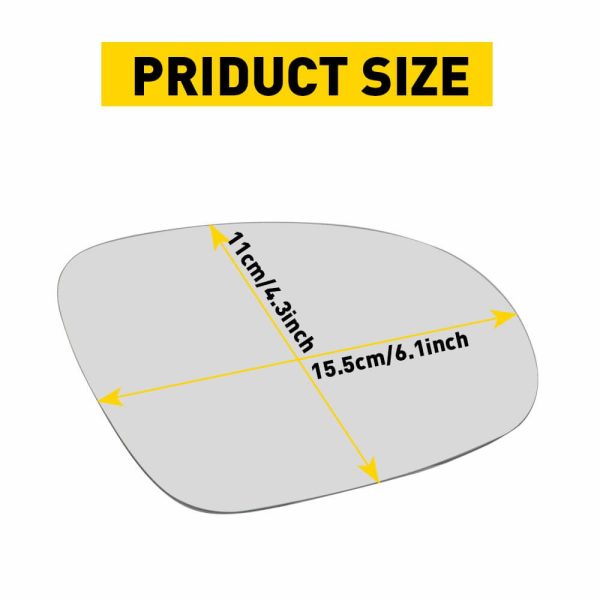 Right Passenger Side Heated Mirror Glass for Volkswagen Passat, Jetta, Beetle etc. - Image 10
