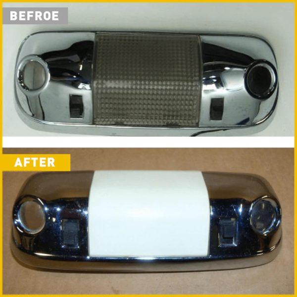 White Interior Overhead Dome Light Cover For Ford, Mercury, Lincoln Models - Image 4