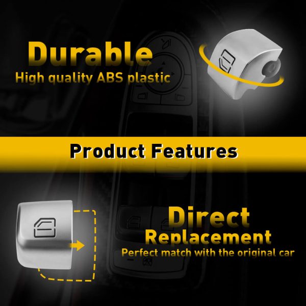 Window Switch Button Cover Cap For Mercedes-Benz S-Class, GLC-Class,C-Class etc. 2Pcs - Image 5
