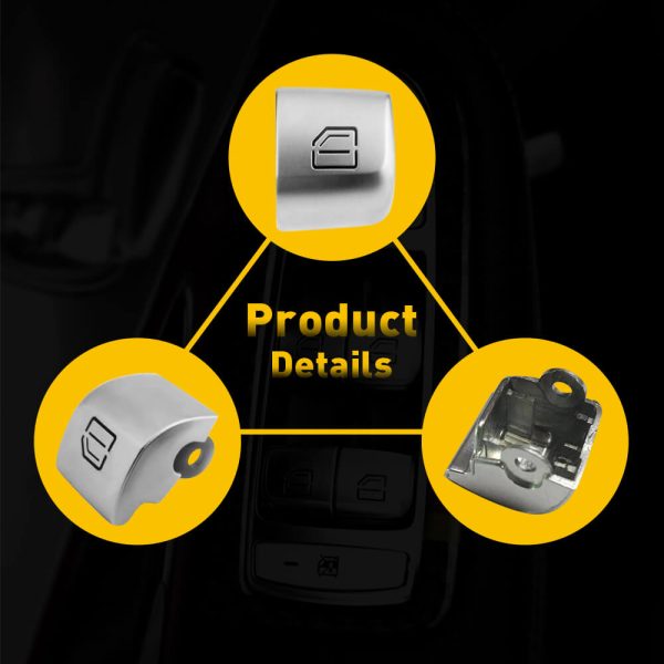 Window Switch Button Cover Cap For Mercedes-Benz S-Class, GLC-Class,C-Class etc. 2Pcs - Image 6